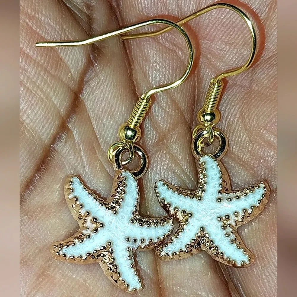 Hand crafted star fish character earrings for women and kids